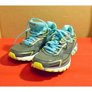 FILA Women's Size 7.5 Running Athletic Shoes Blue Green Gray RN91175